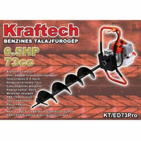 KrafTech KT/ED73-Pro Benzines Talajfúró Földfúró 6