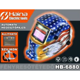 Haina HB-6880 Automata Fényresötétedő Hegesztőpajzs Amerikai Zászlós és Sas mintás