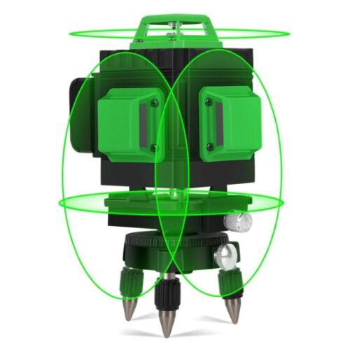 Ryodel HM7459 Akkumulátoros Önbeállós 16-Vonalas Szintező Lézer Zöld 4D -360° -2x Aksi